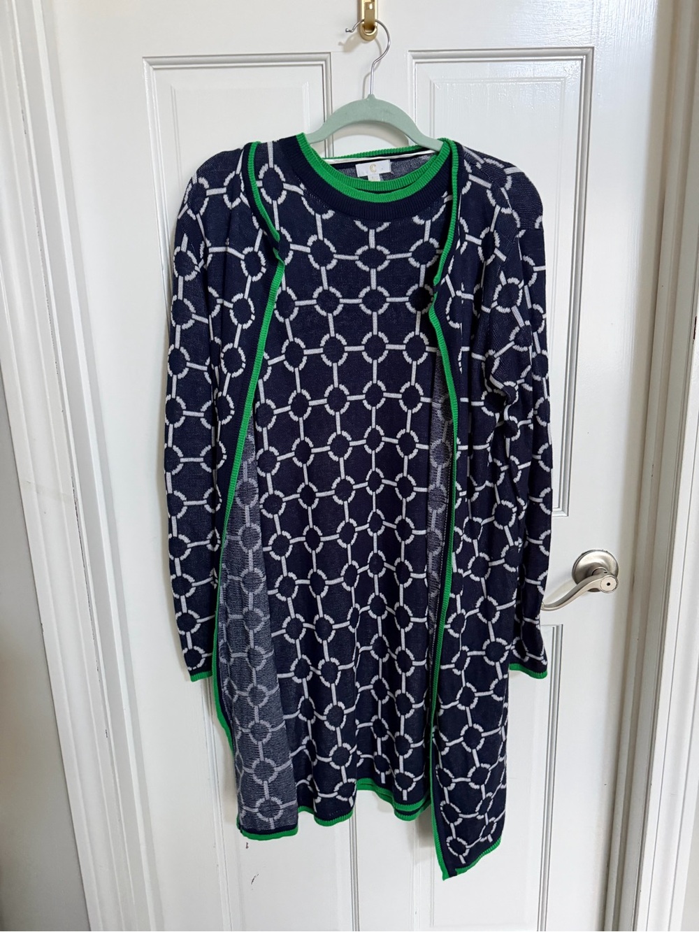 C By Bloomingdale’s Charming Charlie Lightweight Sweater Dress Cardigan Set L - Picture 2 of 7
